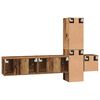 vidaXL TV-Schrankset Wandmontiert 5 pcs Altholz Holzwerkstoff