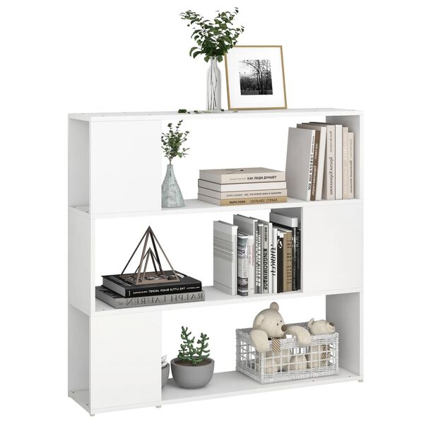 vidaXL B&uuml;cherregal Raumteiler Wei&szlig; 100x24x94 cm
