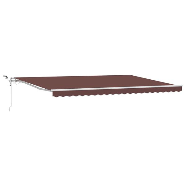 vidaXL Markise Automatisch mit LED Braun 500x300 cm