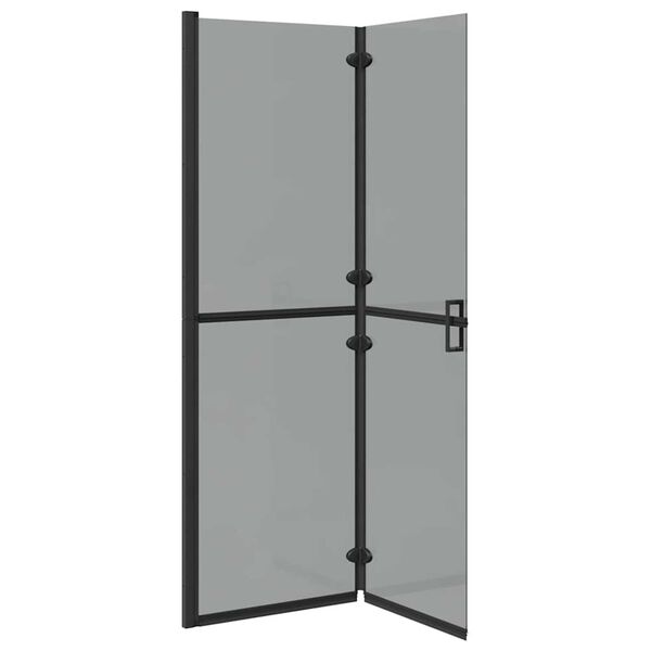 vidaXL Walk-in Duschwand Schwarz 120 x 6.5 x 190 cm