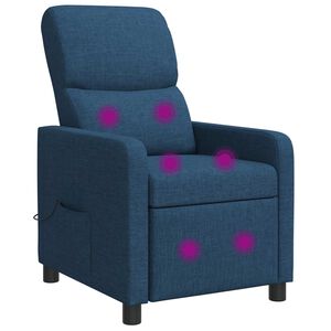 vidaXL Massage Relaxsessel Blau Polyester