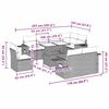 vidaXL 9-tlg. Garten-Sofagarnitur mit Kissen Schwarz Poly Rattan
