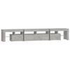 vidaXL TV-Schrank mit LED-Leuchten Betongrau 230x36,5x40 cm