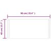 vidaXL LED-Badspiegel 90x40 cm