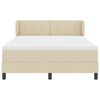 vidaXL Boxspringbett mit Matratze Creme 140 x 190 cm Stoff