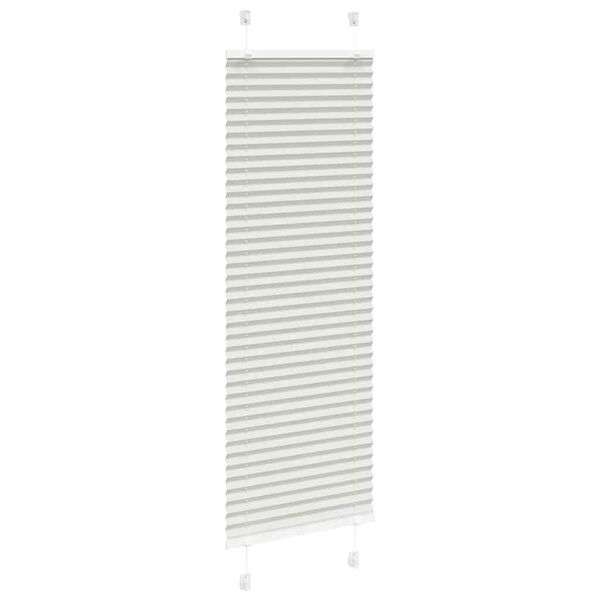 vidaXL Plissee Hellgrau 40x100 cm Stoffbreite 39,4 cm Polyester