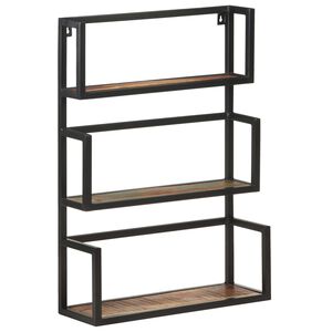 vidaXL Wandregal 60x20x85 cm Altholz Massiv