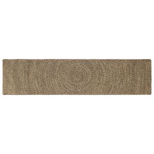 vidaXL Bereichsteppich Nat&uuml;rlich und Schwarz 60 x 300 cm Jute