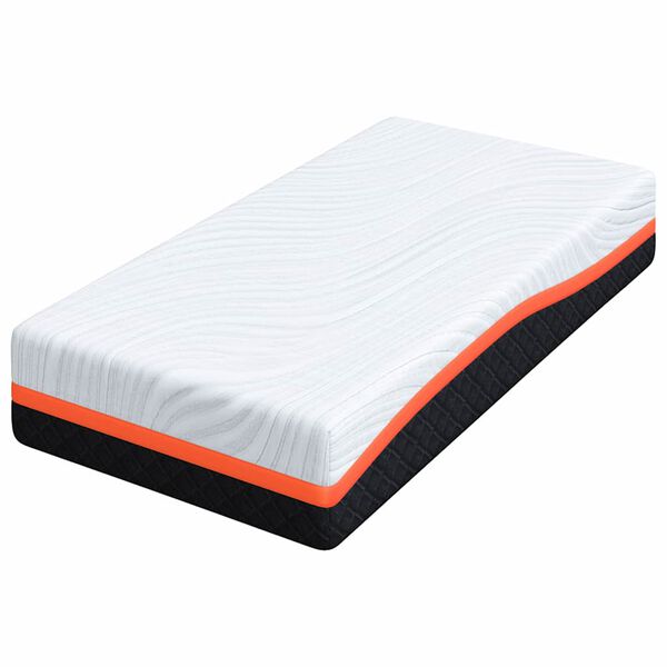 vidaXL Matratze Wei&szlig; und Grau 80 x 160 cm Jacquard-Stoff