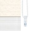 vidaXL Doppelrollo Marmorbeige 75x200 cm Stoffbreite 70,9 cm Polyester