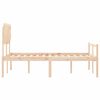 vidaXL Seniorenbett mit Kopfteil 120x200 cm Massivholz