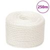 vidaXL Arbeitsseil Wei&szlig; 14 mm 250 m Polypropylen