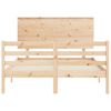 vidaXL Massivholzbett mit Kopfteil 140x190 cm