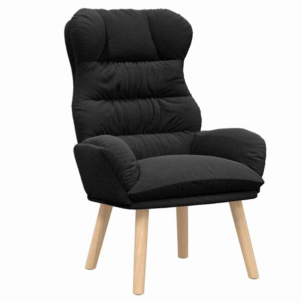 vidaXL Sessel Schwarz 69 x 74 x 93 cm Sherpa-Stoff