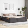 vidaXL Aufbewahrungsbett mit Matratze mit Matratze 2 pcs Grau Leder