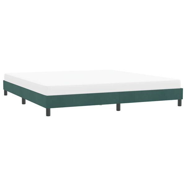 vidaXL Bettgestell ohne Matratze Dunkelgr&uuml;n 180x210 cm Samt