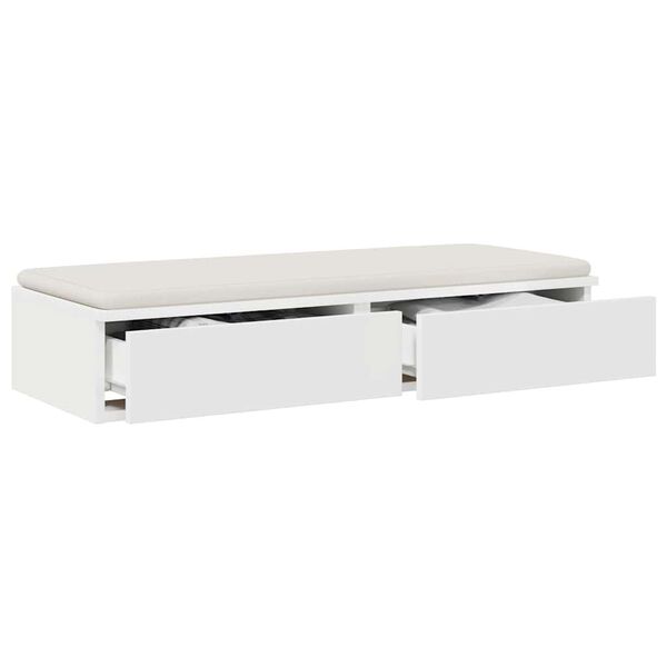 vidaXL Bettschubladen Wei&szlig; 100 x 36,5 x 16,5 cm Holzwerkstoff