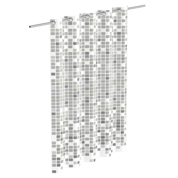 EISL Duschvorhang Grau Mosaikmuster 200x180x0,2 cm