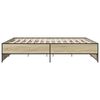 vidaXL Bettgestell Sonoma-Eiche 180x200 cm Holzwerkstoff und Metall