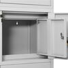 vidaXL B&uuml;roschrank Hellgrau 90x40x180 cm Stahl
