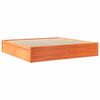 vidaXL Bett mit Matratze Wachsbraun 200x200 Massivholz Kiefer