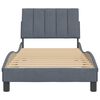 vidaXL Bettgestell ohne Matratze "Hanko" Dunkelgrau 80x200 cm Samt