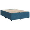 vidaXL Boxspringbett mit Matratze Blau 140x200 cm Samt