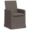 vidaXL Esszimmerst&uuml;hle 2 Stk. Leinen Hellgrau 57 x 67 x 95 cm