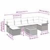 vidaXL Garten-Sofa-Set mit Kissen mit Speicher 8 pcs Beige Poly Rattan