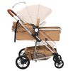 vidaXL 2-in-1-Kinderwagen Taupe Aluminium