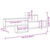 vidaXL Wandregal Sonoma-Eiche 167,5x18x68 cm Holzwerkstoff