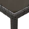 vidaXL 5-tlg. Garten-Essgruppe mit Kissen Schwarz Poly Rattan