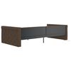 vidaXL Tagesbett mit Matratze USB Dunkelbraun Stoff 90x200 cm