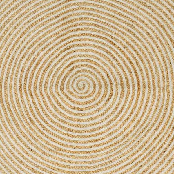 vidaXL Teppich Nat&uuml;rlich und Wei&szlig; 200 x 290 cm Jute