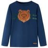 Kinder-Langarmshirt Marineblau 92