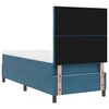 vidaXL LED Boxspringbett mit Matratze Dunkelblau 90 x 190 cm Stoff