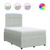 vidaXL Boxspringbett mit Matratze Hellgrau 120x200 cm Samt