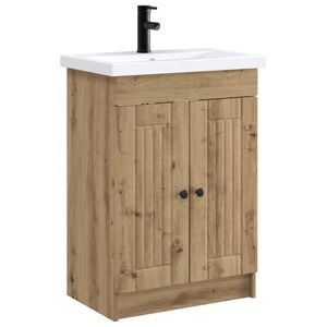 vidaXL Badezimmerm&ouml;bel-Set Artisan-Eiche 78,5 x 37,5 x 81 cm