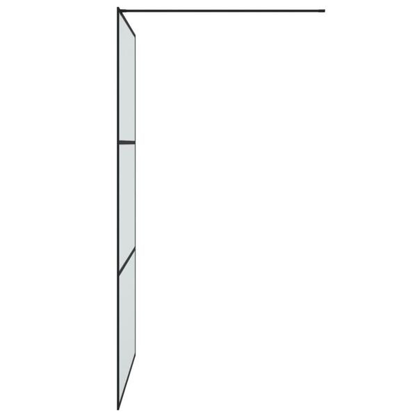 vidaXL Duschwand f&uuml;r Begehbare Dusche Schwarz 115x195 cm Matt ESG-Glas