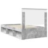 vidaXL Bettrahmen Beton Grau 100 x 200 cm Massives Kiefernholz