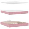 vidaXL Ottoman-Bett mit Matratze Rosa 200x200 cm Samt