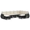 vidaXL Gartensofa-set 9 pcs Schwarz Poly-Rattan