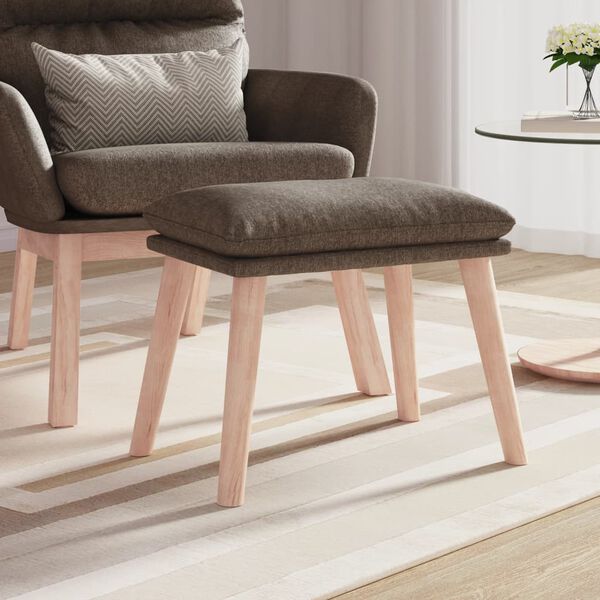 vidaXL Fu&szlig;hocker Taupe 45x29,5x35 cm Stoff