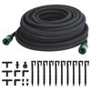 vidaXL Tropfschlauch Schwarz 0,6" 25 m Gummi