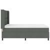 vidaXL Boxspringbett mit Matratze Dunkelgrau 140 x 200 cm Stoff