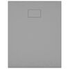 vidaXL Duschwanne SMC Grau 100x80 cm