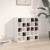 vidaXL Weinschrank Wei&szlig; 56 x 25 x 56 cm Massivholz Kiefer