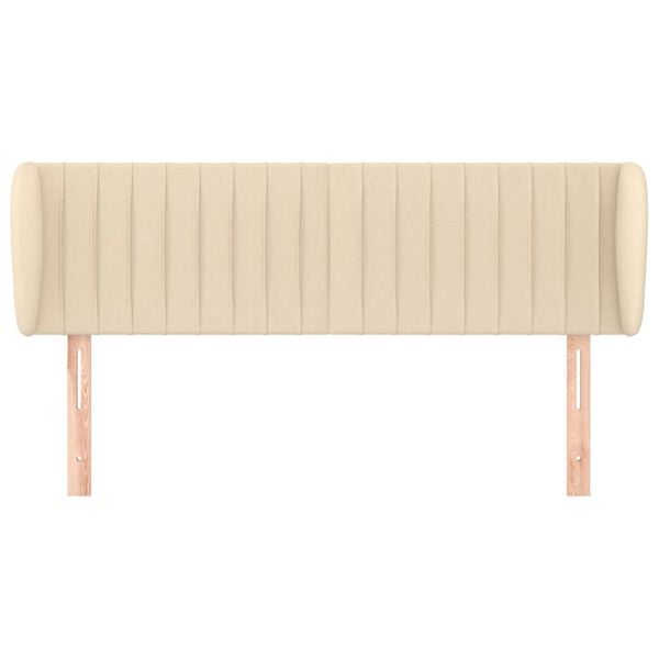 vidaXL Kopfteil mit Ohren Creme 147x23x78/88 cm Stoff