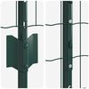 vidaXL Zaun mit Pfosten Gr&uuml;n 1 x 25 m Stahl und PVC