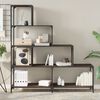 vidaXL B&uuml;cherregal 4 Etagen Braun Eichen-Optik 139x33,5x149 cm